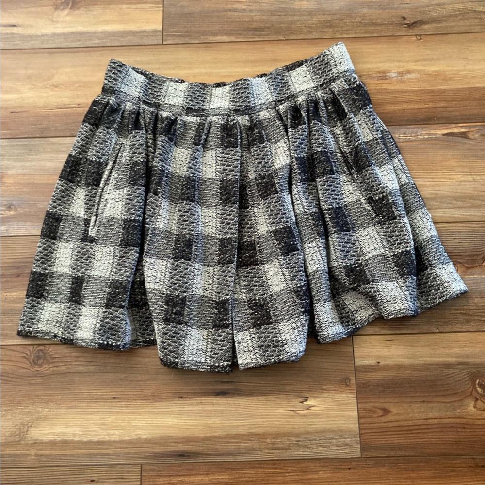 Free People Plaid Mini Skirt Size M Pockets Vintage Y2K Flow Style